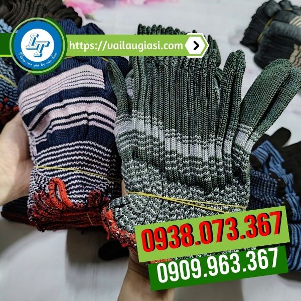 Bó 10 đôi găng tay poly thời trang