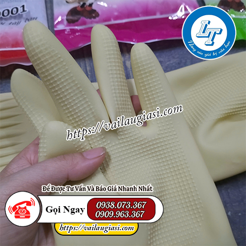 Bề mặt găng tay cao su có họa tiết giúp tăng khả năng cầm nắm Bề mặt găng tay cao su có họa tiết giúp tăng khả năng cầm nắm