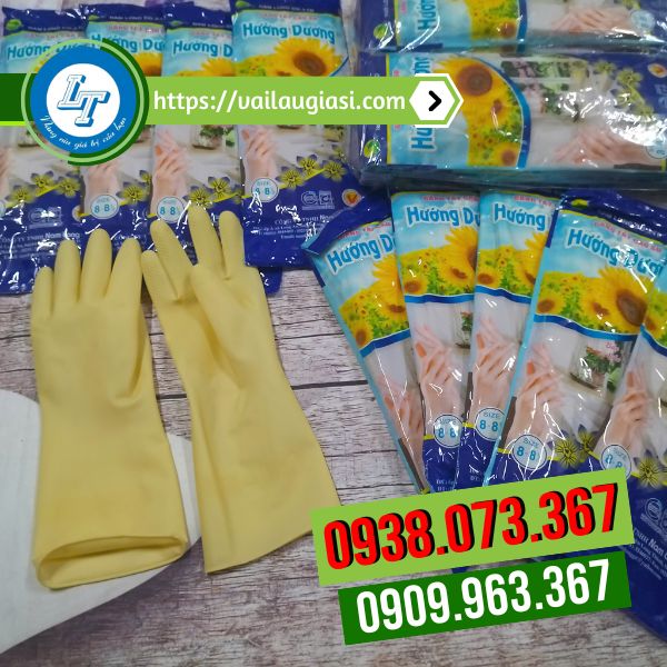 Lê Thanh cung cấp sỉ lẻ găng tay cao su Hướng Dương Lê Thanh cung cấp sỉ lẻ găng tay cao su Hướng Dương