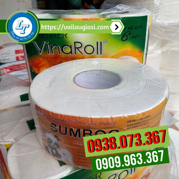 Giấy vệ sinh công nghiệp cuộn to Giấy vệ sinh công nghiệp cuộn to