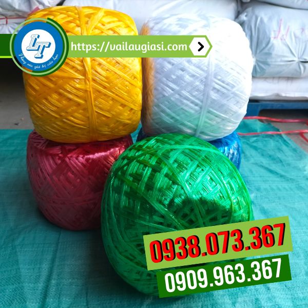 Cuộn dây nilon nem to xanh, đỏ vàng Cuộn dây nilon nem to xanh, đỏ vàng