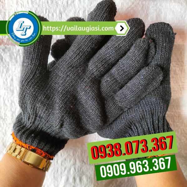 Găng tay len xám đen Găng tay len xám đen
