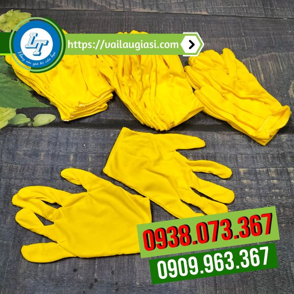 Chuyên sỉ găng tay thun màu vàng Chuyên sỉ găng tay thun màu vàng