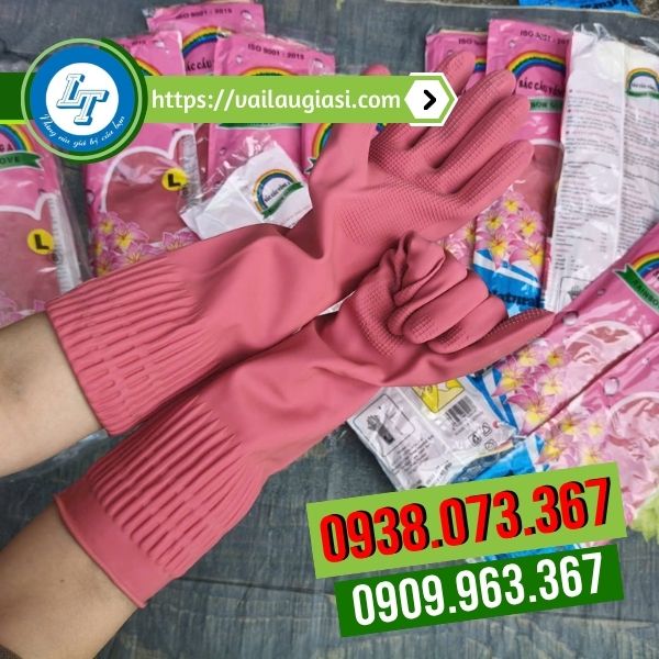 Găng tay cao su nếp nhăn size L Găng tay cao su nếp nhăn size L