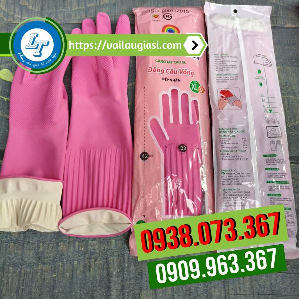Găng tay cao su Đông Cầu Vồng nếp nhăn XL Găng tay cao su Đông Cầu Vồng nếp nhăn XL