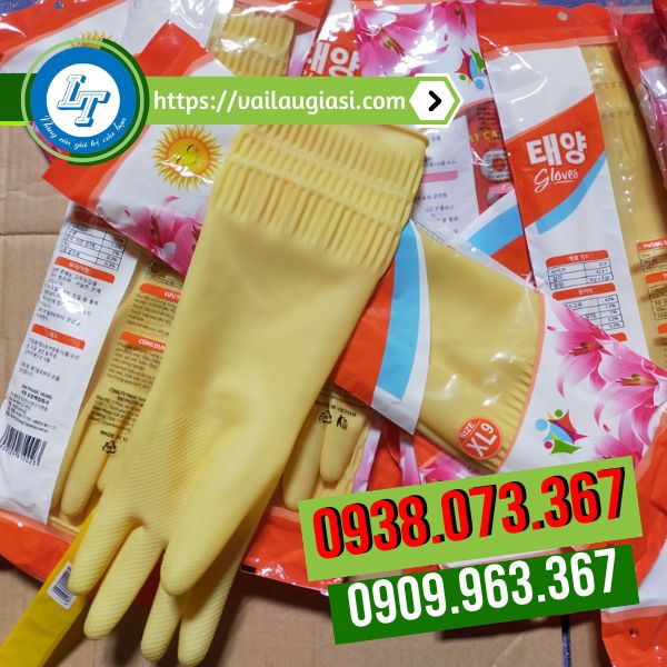 Găng tay cao su gia dụng có nếp nhăn Găng tay cao su gia dụng có nếp nhăn