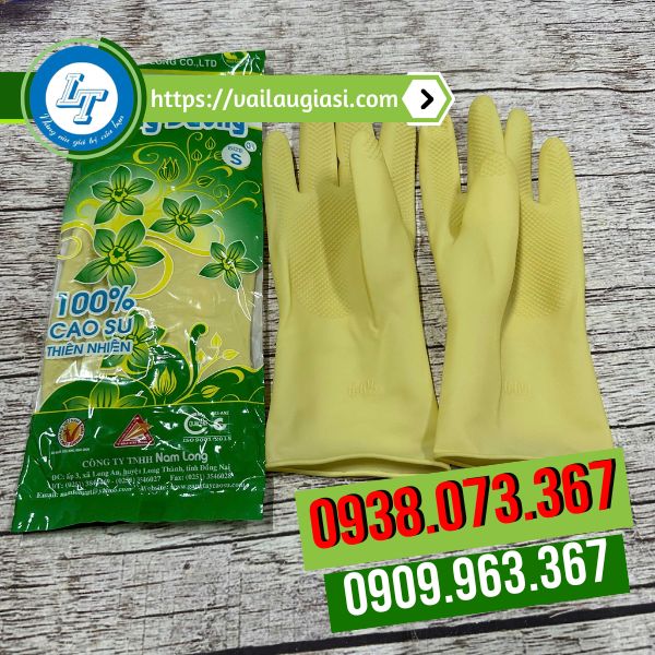 Găng tay cao su Hướng Dương size S màu kem Găng tay cao su Hướng Dương size S màu kem