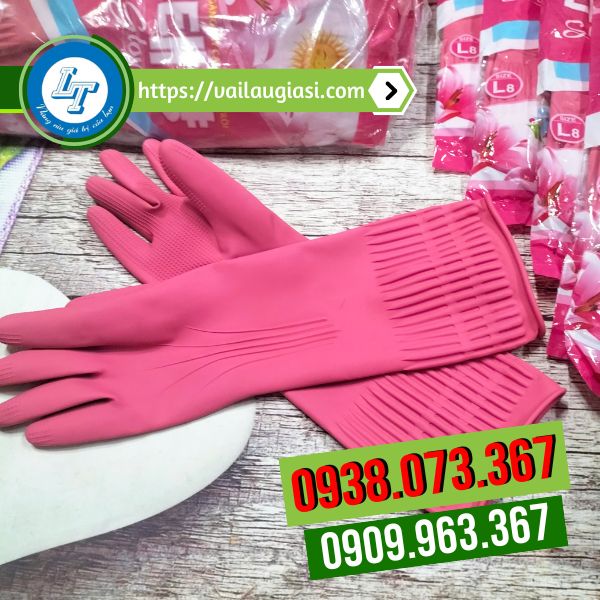 Găng tay cao su nếp nhăn size L Găng tay cao su nếp nhăn size L