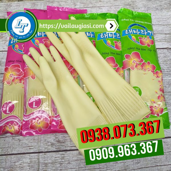 Găng tay cao su nếp nhăn Hướng Dương size L Găng tay cao su nếp nhăn Hướng Dương size L