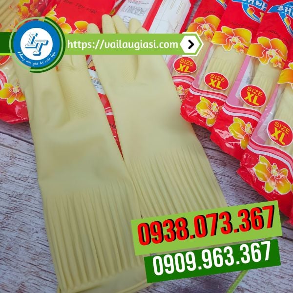 Găng tay cao su nếp nhăn Hướng Dương Găng tay cao su nếp nhăn Hướng Dương