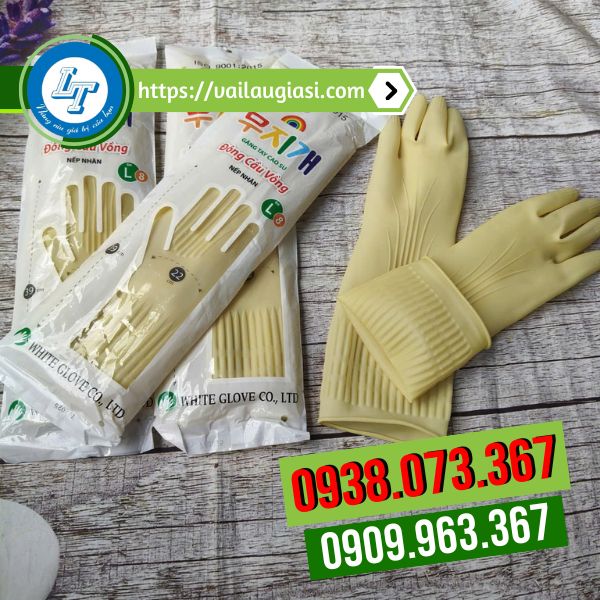 Găng tay cao su Đông Cầu Vồng nếp nhăn L8 Găng tay cao su Đông Cầu Vồng nếp nhăn L8