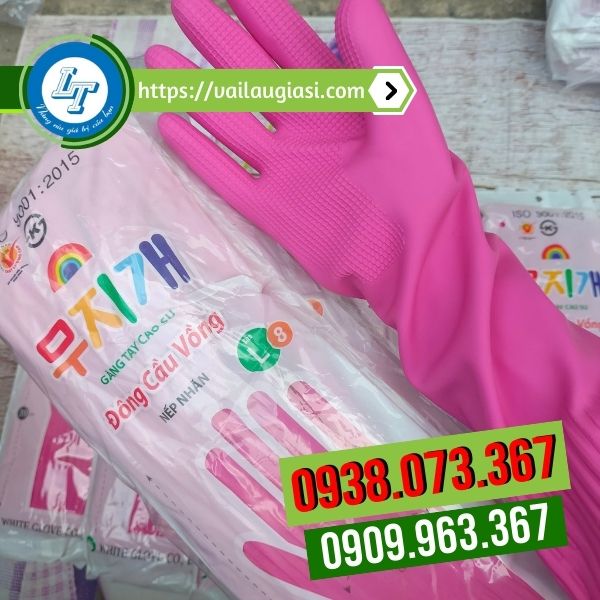 Găng tay cao su Đông Cầu Vồng nếp nhăn Găng tay cao su Đông Cầu Vồng nếp nhăn