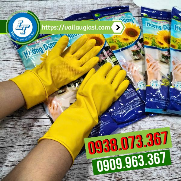Găng tay rửa chén cao su Hướng Dương Găng tay rửa chén cao su Hướng Dương