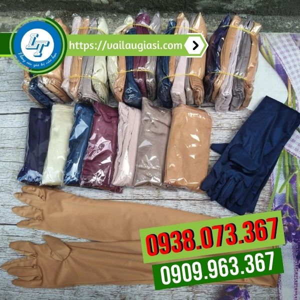 Găng tay chống nắng 7 tấc chất thun mát mịn Găng tay chống nắng 7 tấc chất thun mát mịn