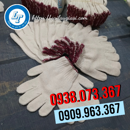 Găng tay len kem 100g viền đỏ giá sỉ rẻ Găng tay len kem 100g viền đỏ giá sỉ rẻ