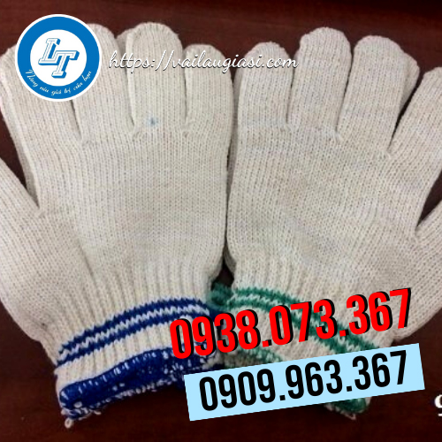 Găng tay len kem viền xanh Găng tay len kem viền xanh