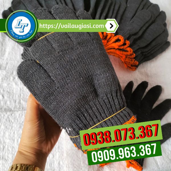 Găng tay len xám đen hàng dày 70g Găng tay len xám đen hàng dày 70g