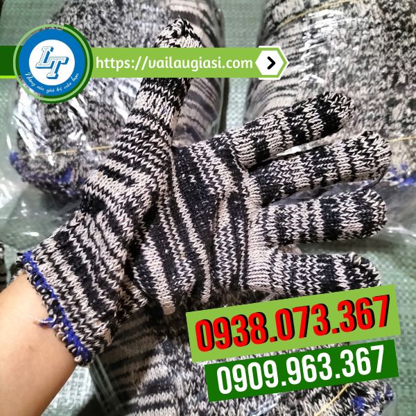 Găng tay sợi len muối tiêu Găng tay sợi len muối tiêu