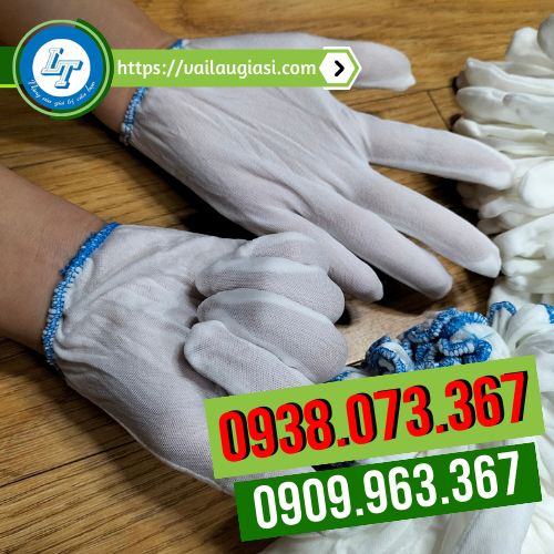 Sỉ găng tay thun trắng t5 bo Sỉ găng tay thun trắng t5 bo