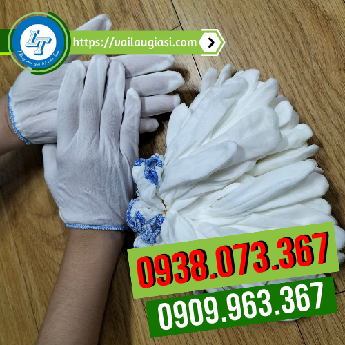 Găng tay thun trắng T5 bo Găng tay thun trắng T5 bo