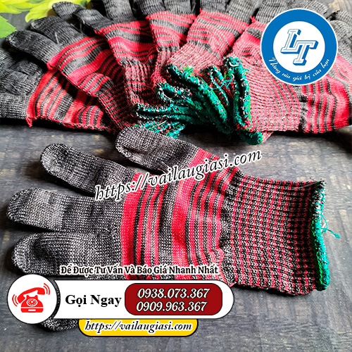 Găng tay len thời trang sọc đỏ Găng tay len thời trang sọc đỏ