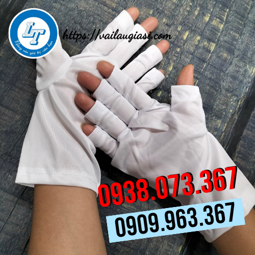 Găng tay vải thun cắt ngón Găng tay vải thun cắt ngón