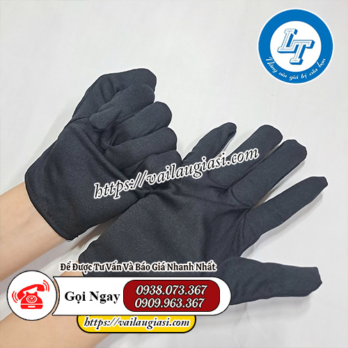 Găng tay vải thun màu đen chất lượng Găng tay vải thun màu đen chất lượng