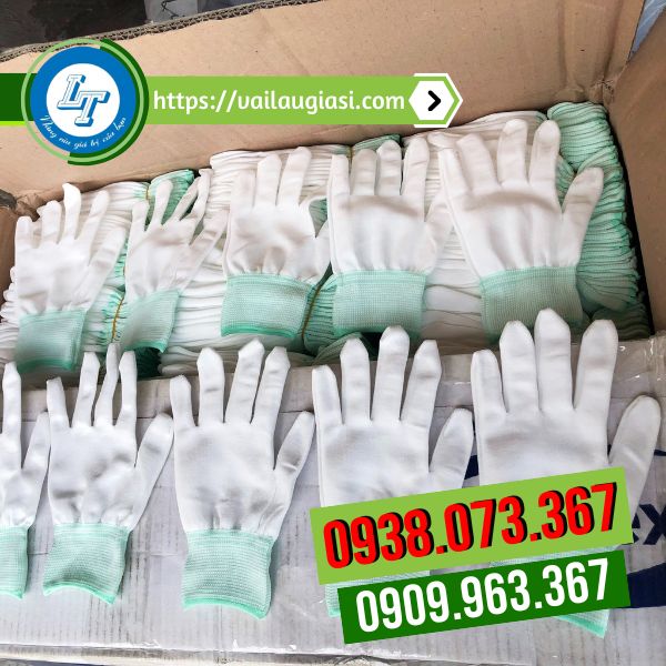 Găng tay thun kim 13 màu trắng Găng tay thun kim 13 màu trắng