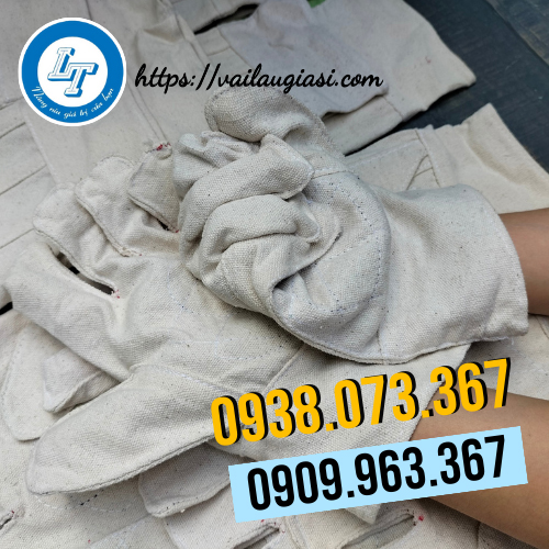 Găng tay vải bạt thô, nhám tăng khả năng cầm nắm tốt Găng tay vải bạt thô, nhám tăng khả năng cầm nắm tốt