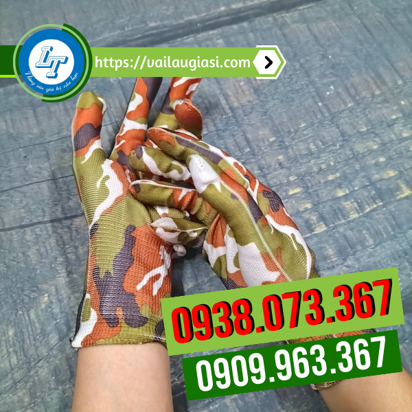 Găng tay vải thun mỏng in hoa Găng tay vải thun mỏng in hoa
