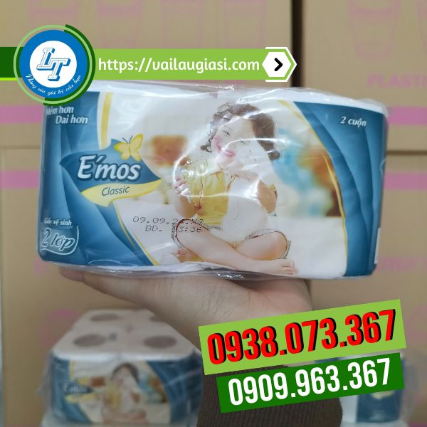 Giấy vệ sinh emos màu xanh Giấy vệ sinh emos màu xanh