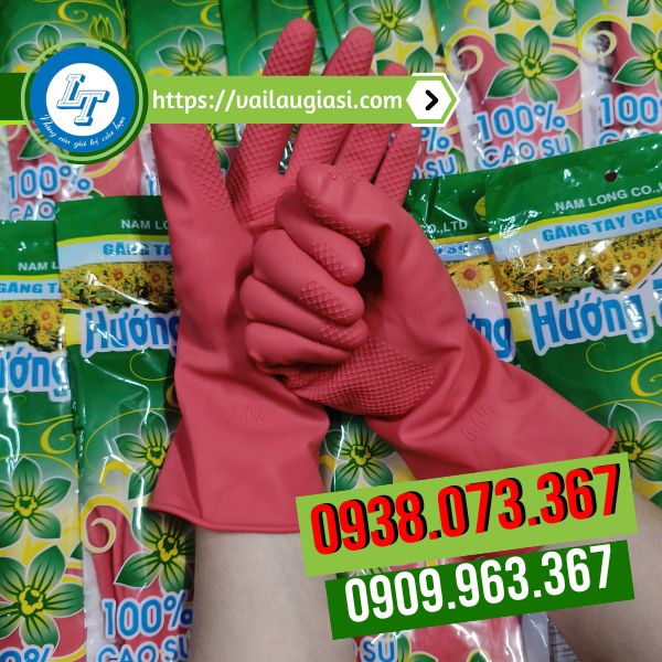 Găng tay cao su Hướng Dương size S màu đỏ Găng tay cao su Hướng Dương size S màu đỏ