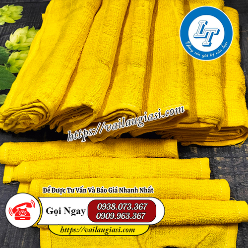 Khăn lau cotton màu vàng giá sỉ tốt HCM Khăn lau cotton màu vàng giá sỉ tốt HCM