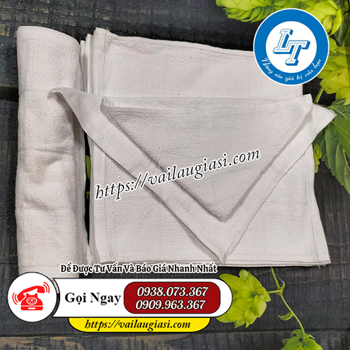 Khăn lau cotton trắng 28cm Khăn lau cotton trắng 28cm