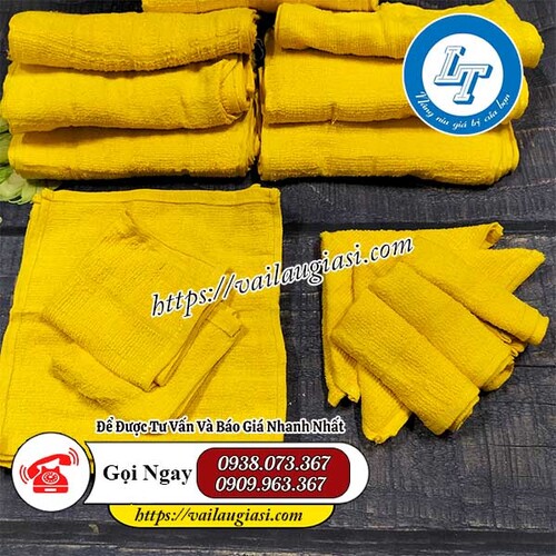 Khăn lau cotton màu vàng giá sỉ rẻ Khăn lau cotton màu vàng giá sỉ rẻ