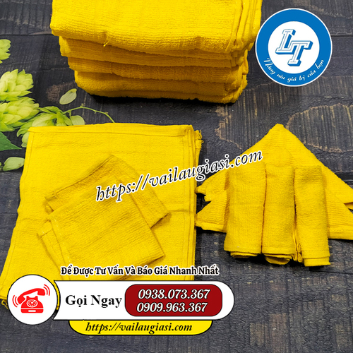Khăn lau màu vàng sợi cotton Khăn lau màu vàng sợi cotton