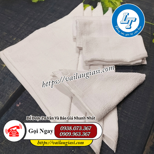 Khăn lau trắng vuông giá sỉ rẻ Khăn lau trắng vuông giá sỉ rẻ