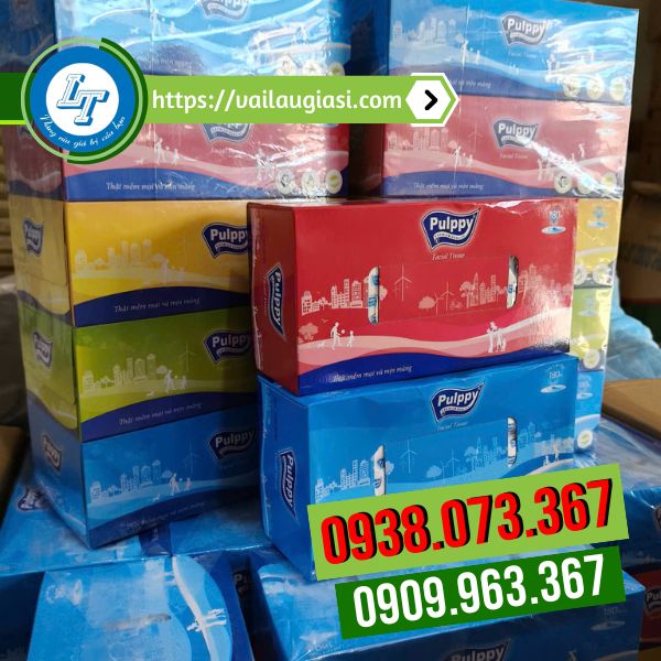 Lốc 5 hộp khăn giấy lụa Pulppy Lốc 5 hộp khăn giấy lụa Pulppy