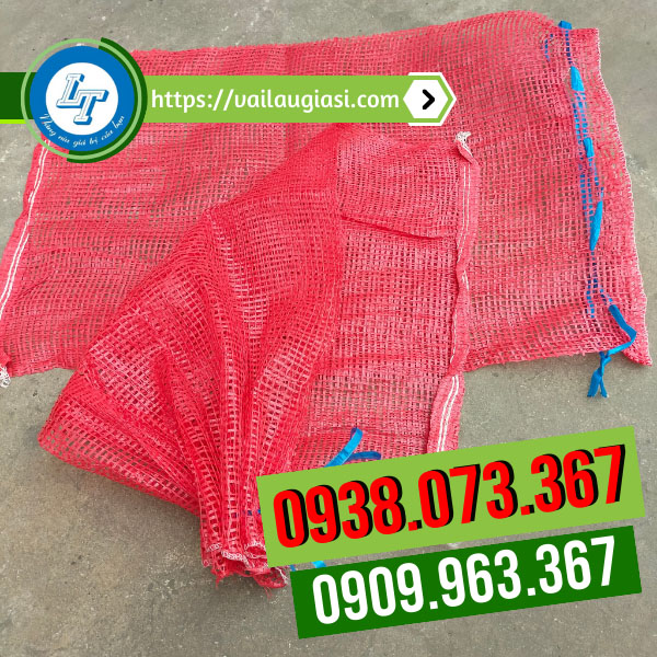 Bao lưới nông sản màu đỏ Bao lưới nông sản màu đỏ