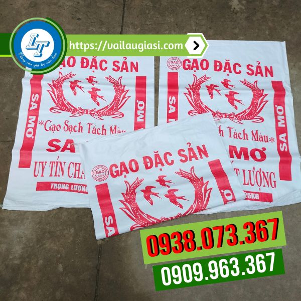 Mẫu bao tải gạo in logo theo yêu cầu Mẫu bao tải gạo in logo theo yêu cầu