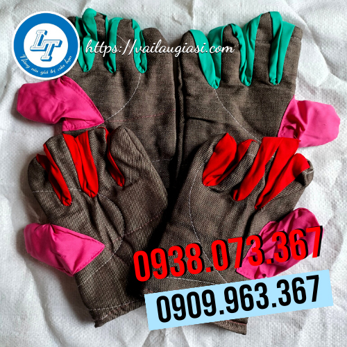 Găng tay vải mập nhiều màu sắc Găng tay vải mập nhiều màu sắc