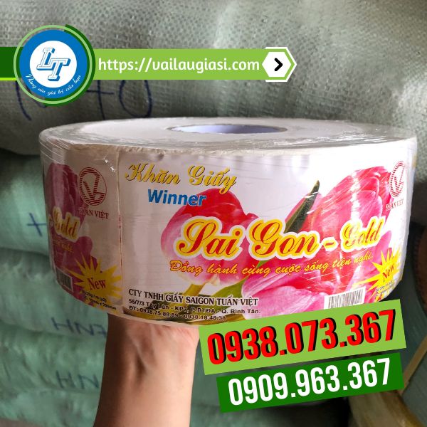 Giấy vệ sinh công nghiệp cuộn 700g, 1kg Giấy vệ sinh công nghiệp cuộn 700g, 1kg