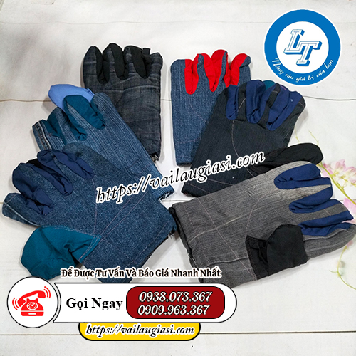 Sản phâm găng tay vải jean Sản phâm găng tay vải jean