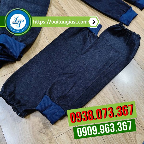 Ống tay vải jean xanh Ống tay vải jean xanh