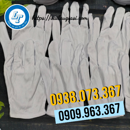 Sản phẩm găng tay vải thun trắng Sản phẩm găng tay vải thun trắng