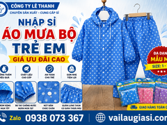 NHẬP SỈ ÁO MƯA BỘ TRẺ EM GIÁ ƯU ĐÃI CAO
