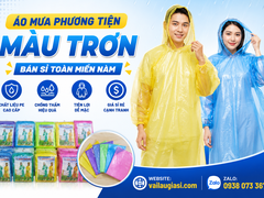 Áo Mưa Phương Tiện Màu Trơn Bán Sỉ Toàn Miền Nam