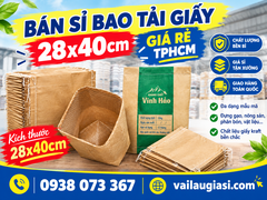 BÁN SỈ BAO TẢI GIẤY 28x40CM GIÁ RẺ TPHCM