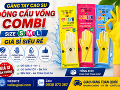 Găng Tay Cao Su Đông Cầu Vồng Combi Size S M L Giá Sỉ
