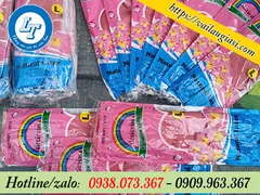 GĂNG TAY CAO SU SẮC CẦU VỒNG NẾP NHĂN GIÁ BỎ SỈ RẺ